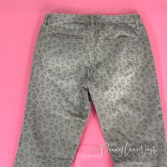 Banana Republic Leopard Skinny Fit Jeans Gray Size 2/26 - Picture 8 of 9